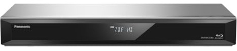 Panasonic DMR-BCT765AG Blu-Ray Player und Recorder mit Twin HD DVB-C Tuner, 500 GB Festplatte, 4K Upscaling, Ultra HD, Simultanaufnahme, Smart Ready, Silber