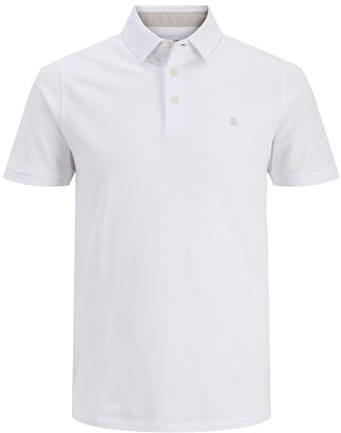 JACK & JONES Herren Jjebasic Noos Poloshirt, Weiß, XL EU