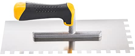 Hardy Working Tools Zahnkelle 12 cm x 28 cm Glättkelle aus Edelstahl Glättekelle mit 8 mm Zahnbreite, Zahnglättekelle für mittelgroße Fliesen.