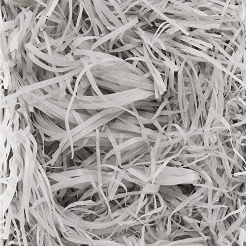 Geschreddertes Papier, 200 g Papier Füllmaterial für Pakete, zum basteln, für DIY, Geschenkverpackung und Geschenkfüllung, Grau