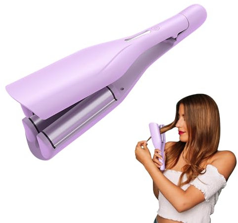 KBIBCK Welleneisen für Haare, Französischer Wellen Lockenstab 36mm, Welleneisen Große Wellen, Meerjungfrau Welleneisens mit 5 Einstellbare Temperaturen,M-Förmiger Mermaid Hair Waver für Alle Haartypen