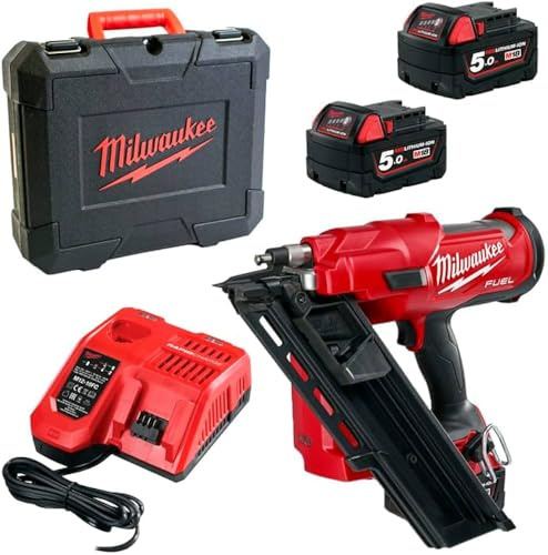 Milwaukee M18FFN-502C Akku-Nagler mit 2 x 5.0 Ah Akku in Werkzeugkoffer
