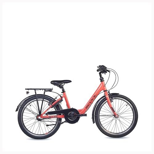 S’COOL Kinderfahrrad 20, 24, 26 Zoll, 3-Gang Nabenschaltung mit Rücktrittbremse, Chix, Körpergröße 115–165 cm, 6–14 Jahre, sicher für Schulweg, für Jungen & Mädchen