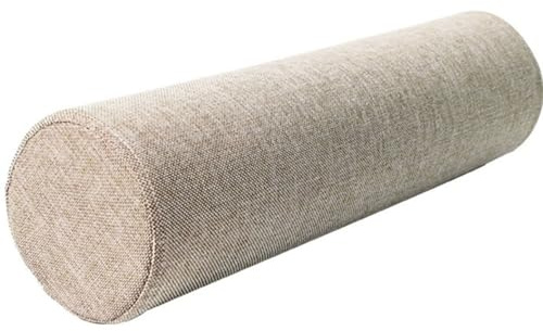 MSNCS Nackenrolle Linen Rollenkissen 40/50/60/70/90 cm Nackenkissen Kopf, Nacken, Rückenstütze Kissenrolle abnehmbar Rohrkissen Dekokissen für Betten und Sofas Yoga(Kamel,20cmx90cm)