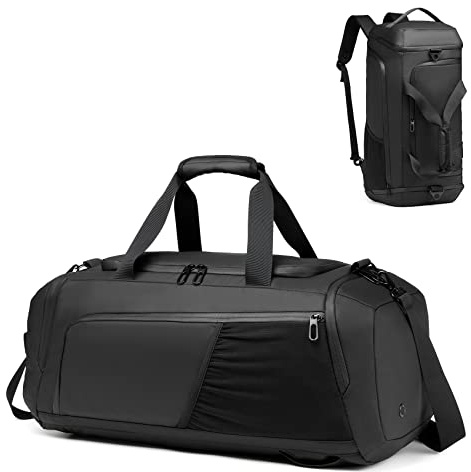 Sporttasche Herren Reisetasche 40L Sporttaschen mit Schuhfach Nassfach Wasserdicht Trainingstasche mit Rucksack Weekender Travel Gym Tasche Duffle Bag Fitnesstasche für Herren Damen