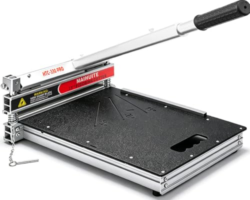 17mm Laminatschneider Pro | 330mm Vinylschneider für LVP, SPC, WPC, Bambus & Parkett | 0°-45° Winkelschnitt | Wolframstahlklinge | Staubfrei, ergonomisch | Profi Werkzeug für Bodenbeläge
