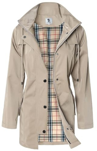 SaphiRose PONCHO Regenjacke Damen Windbreaker Wasserdicht Kapuze Übergangsjacke mit Atmungsaktiv Futter für Frühling Sommer und Herbst