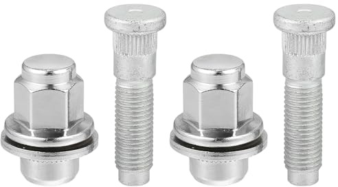 A ABSOPRO Nr. C2C35294010 M12-1,5 Radbolzen für Jaguar F/S/X-Type XFR XJ XR/vorne hinten links rechts Radbolzen, legierter Stahl, 19 mm Sechskant, silberfarben, 1 Set