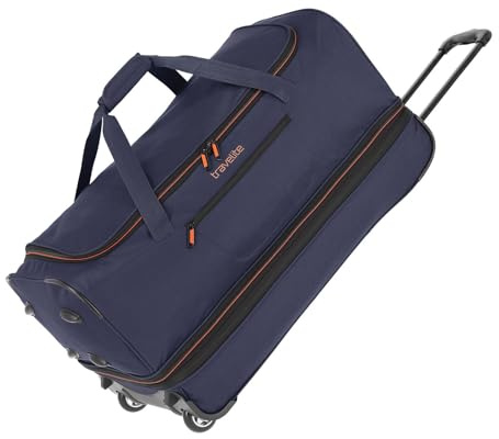 Travelite Reisetasche mit Rollen Basics Duffle L, 70 cm, 98-119 Liter | große Sporttasche & Trolley Tasche für Damen & Herren, Weekender, Kliniktasche, Rollenreisetasche mit Dehnfalte & Schuhfach