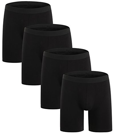 ZLYC Herren Lange Bein Baumwolle Boxershorts Unterwäsche, 3/4 Pack | Boxershorts gegen Scheuern,weich,atmungsaktiv,Multipack,ohne Etikett,einfarbig und mit Camouflage-Mustern