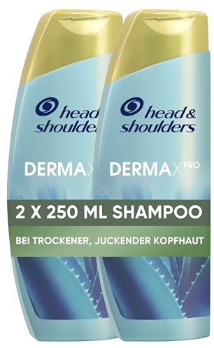 Head & Shoulders DERMAXPRO Beruhigendes Anti-Schuppen Shampoo 2x250 ml | Kopfhautpflege bei trockener, juckender Kopfhaut (verbunden mit Schuppen) – Mit Kaktus-Extrakt, aktiver Aloe & Vitamin E