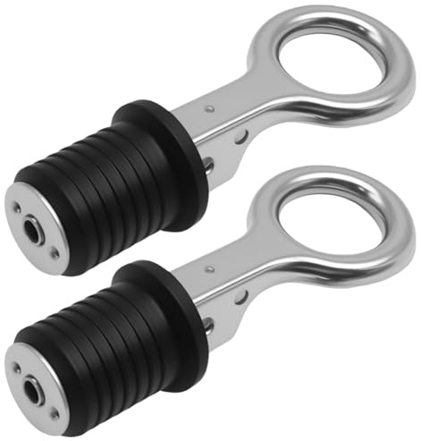 Hoypeyfiy 2 Stücke 25mm/ 32mm Lenzstopfen Boot, 304 Edelstahlgriff-Dichtungsstopfen Bilgenstopfen Schiffszubehör, für Schiffe geeignet