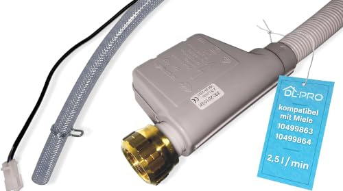 DL-pro Aquastop Zulaufschlauch 1,8m kompatibel mit Miele 2,5L/min 10499862 10499863 10499864 7638500 für Geschirrspüler Spülmaschine Geschirrspülmaschine