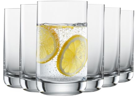 SCHOTT ZWIESEL Allround Becher Simple (6er-Set), geradliniges Trinkglas für Wasser oder Saft, spülmaschinenfeste Tritan-Kristallgläser, Made in Germany (Art.-Nr. 123661)