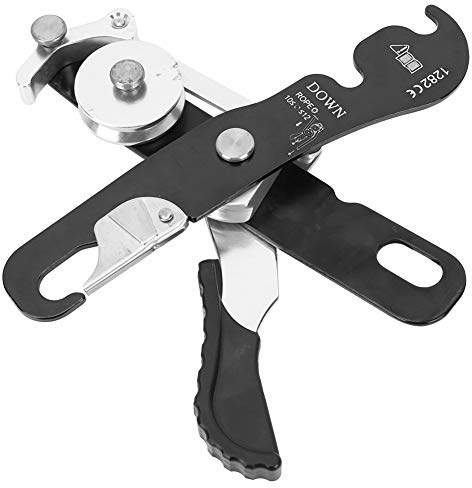 Yosoo Health Gear Kletterstoppabkommen-Hochfestes Aluminiumlegier-Selbstbrems- und Verriegelungs-Abseilen-Belay-Gerät für 10-12 Mm Seile, Handsteuerungsdesign. Ideal für Rettung, Baumpfleger und