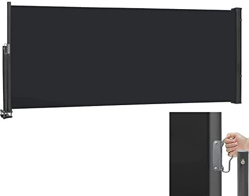 XMTECH Seitenmarkise 160x300cm Ausziehbarer Sichtschutz Terrasse Windschutz | Ausziehbare Seitenmarkise mit UV-Schutz, wetterfestem Polyester, Sichtschutz und Windschutz für Balkon, Terrasse und Garten