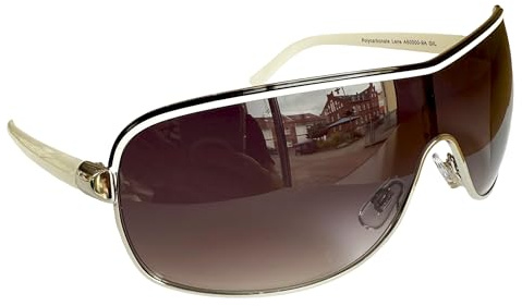 Pilotenbrille Brille Sonnenbrille Pornobrille Fliegerbrille Moderner Look Auswahl M 7. (Silber Weiß)