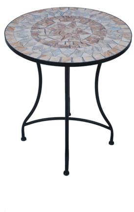 Primaster TrendLine Gartentisch Provence Mosaik 60 cm Tisch Beistelltisch Terrassentisch