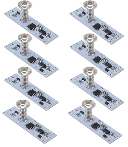 EMSea 8 Stücke Touch LED Dimmer Modul DC 5-24V Schaltmodul für DIY Kleiderschrank Schrank Lichter, Display Schrank Lichter, LED Harte Licht Streifen, Licht Gürtel