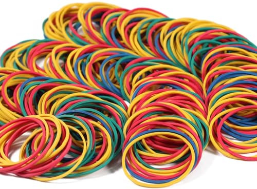 Gummiband Haushaltsgummi 300 Stücke Gummibänder Farbe Gummiringe Gummi 38 * 1.4 Gummiringe Essentials für Zuhause Büro Schule gummis