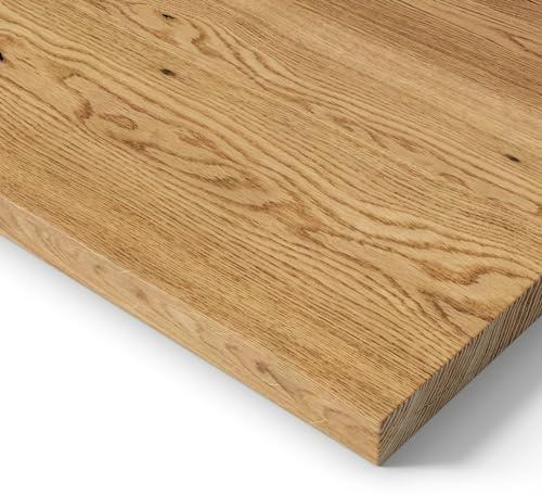 Ergotopia Eiche Echtholz Tischplatte 160 cm, ideal für höhenverstellbare Schreibtische, gefertigt in Deutschland - 2,5 cm Massivholz Platte Bürotischplatte Schreibtischplatte