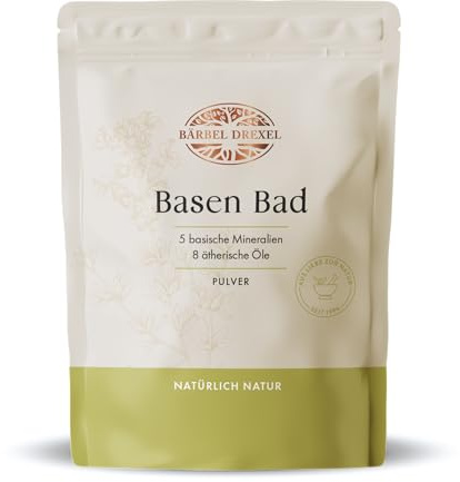 BÄRBEL DREXEL Basen Bad, Basisches Badesalz zur Entsäuerung mit naturrein ätherischen Ölen, pH-Wert 8 (700g) Basische Wickel, Körperpflege, begleitend zur Basen-Kur, Fußbad, Badezusatz