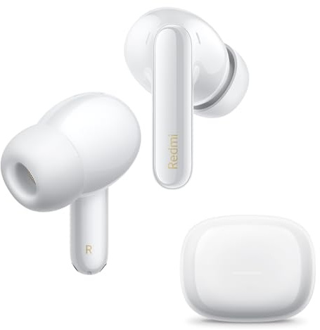 XIAOMI Redmi Buds 6 Pro White - 36h Akkulaufzeit, Triple-Treiber Hi-Fi Klang, 55dB ANC, 20 ANC-Level, 3 Transparenzmodi, Immersives 3D-Audio, Bluetooth 5.3, Google Fast Pair, Hi-Res Audio Zertifikat