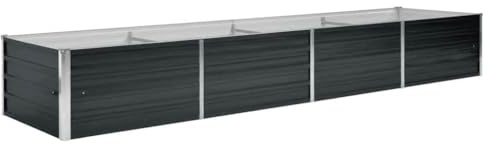 vidaXL Garten-Hochbeet Anthrazit 320 x 80 x 45 cm Verzinkter Stahl