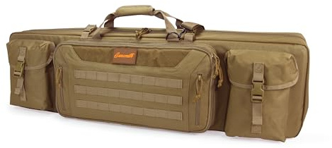 Gunsmith Gun Tac 2 Taktische Waffentasche Futteral mit Rucksackfunktion für Zwei Langwaffen (Khaki)