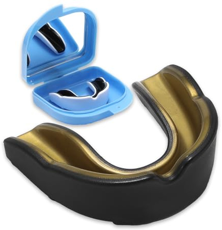 D Lolylad Sport Zahnschutz Kinder und Erwachsene, Mundschutz Boxen mit Spiegelbox, Mouth Guard für MMA, Hockey, Kampfsport, Football, Lacrosse, Kickboxen, Rugby (9-15 Jahre)