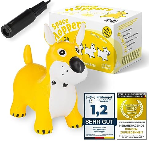 all Kids United® Hüpftier Sprungpferd - Hüpfpferd Sprungtier + Pumpe (Hund)