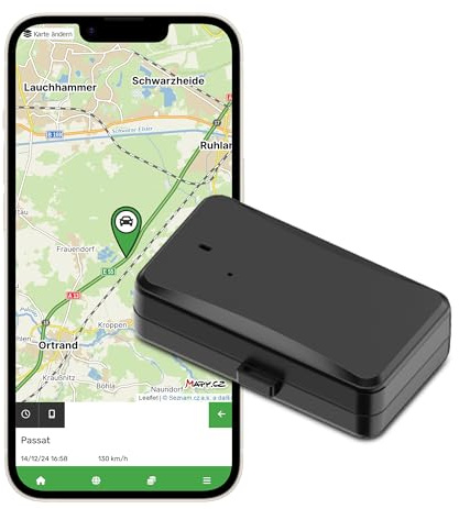 REX GPS Tracker Auto 4G LTE – Magnetischer Mini-GPS-Tracker, Akku bis zu 3 Monate, Echtzeit-Ortung, GPS Tracker mit SIM-Karte, Ortungsgerät für Auto, Fahrrad & Maschinen