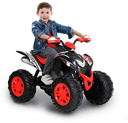 Rollplay, Powersport ATV MAX 12V, Elektrisches Quad für Kinder von 3 bis 6 Jahren, XL-Reifen, Realistische Motorgeräusche und Lichter, Leistungsstark max. 5 km/h, Fördert Motorik