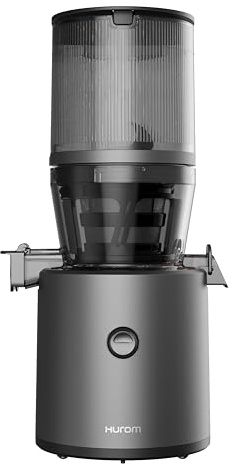 Hurom Slow Juicer | Entsafter Gemüse und Obst | H320N | Elektrische Kaltpresse | Ruhiger Motor | Leicht zu Reinigen mit Großem Behälter und Siebfilter 2L | 200 Watt | BPA Frei | Titangrau