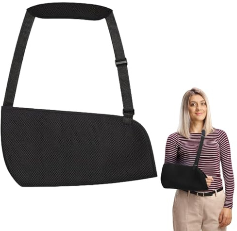 Armschlinge Schulter,Einstellbar Armschlaufe für Damen Herren,Atmungsaktive Schulterstütze,Armschlaufe Mit Atmungsaktivem Mesh,für Schulterschlaufe für gebrochenes Handgelenk,Ellbogen,Arm