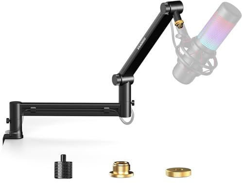 Mikrofon Arm,Aokeo AK-58 Niedriges Profil Mikrofon Ständer Arm für HyperX QuadCast,SoloCast,Elgato Wave,Shure SM7B,Blue Yeti,Blue Snowball,Broadcast,Studio Programm Aufnahme