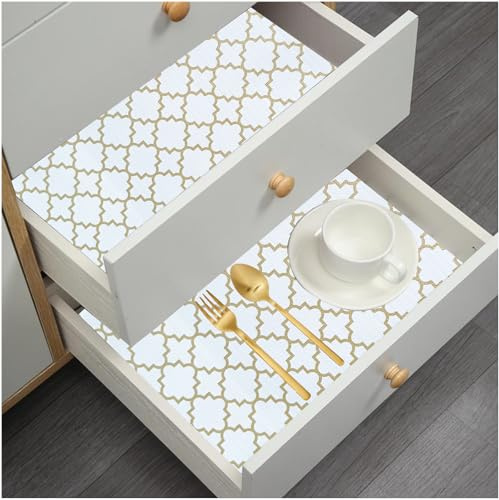 Deabevn Schubladenmatte Antirutschmatte Küche PVC Nicht Adhäsive wasserdichte Dauerhafte Cuttable Für Schränke, Regal, Schublade 30 * 300cm