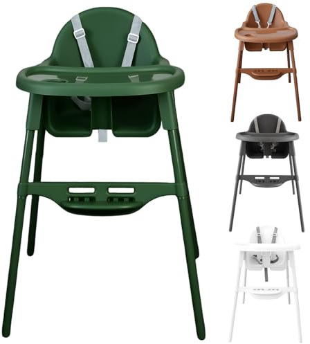 YALION Kinderhochstuhl Höhenverstellbarer Hochstuhl mit Tablett, Grün | Baby Essstuhl für Babys & Kleinkinder von 6-36 Monaten, Kinder Hochstuhl max.15 kg