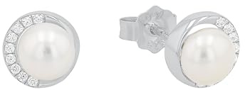 s. Oliver Ohrringe für Damen, Zirkonia / 925 Sterling Silber, Rhodiniert