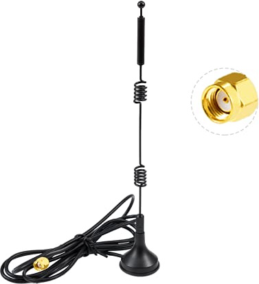 Vecys WiFi Antenne 2.4 G/5G/5.8G Doppelfrequenz 8 dBi MIMO Omnidirektionaler Signalverstärker Magnetbasis RP-SMA Adapter 1.5m 4.9 Fuß für PCIE Netzwerk WLAN Kartenrouter Externe Antenne Drahtloses