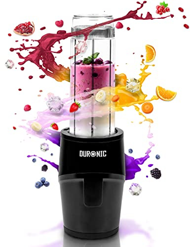 Duronic BL510 Mini-Standmixer, Mini Smoothie Maker, 500W Blender, Shake Mixer mit 570 ml Trinkflasche, Küchenhelfer, Hochleistungsmixer, Küchenmixer, für Protein Fitness Babynahrung Obst Saft