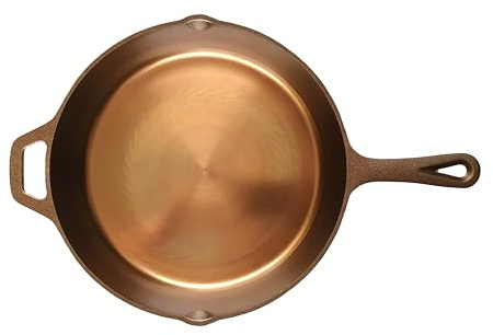 Kitchenbear MIRÓ Gusseisenpfanne 26 cm – Polierte Bratpfanne unbeschichtet – Induktion, Grill & Backofen – Höhe 5 cm