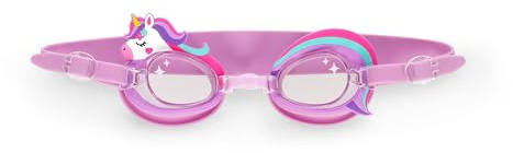 LEGAMI - Schwimmbrille, Kinder-Schwimmbrille, Anti-Fog-Gläser, UV-Schutz, mit Gummiband und verstellbarem Nasensteg, Einhorn