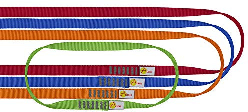 ALIENS Bandschlingen Set Open Sling (Bruchlast 22 kN/2200kg, 16 mm Breite), Farbe:4er Set (30/60/80/120 cm)