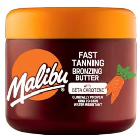 Malibu schnell bräunende, wasserfeste LSF 2 Bronzing Body Butter mit Beta-Carotin, 300 ml, Lotion