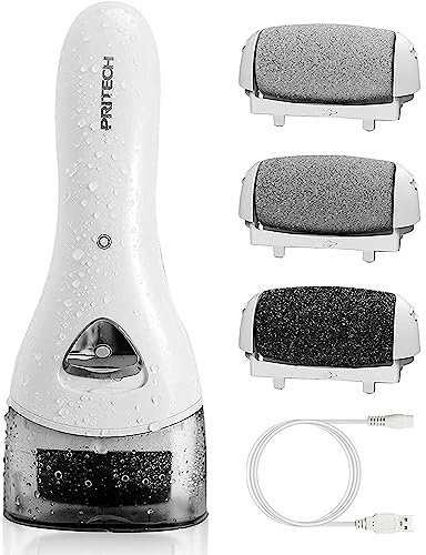 PRITECH Elektrischer Hornhautentferner Fußpflege Hornhaut Entfernen | wiederaufladbar Pediküre Hornhautfeile Callus Remover