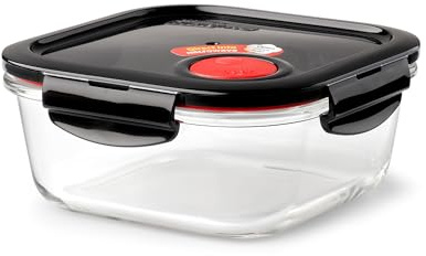 Lock & Lock Frischhaltedose aus Glas mikrowellengeeignet - Oven Glass - Auflaufform eckig mit Deckel für Backofen, Mikrowelle & zum Einfrieren, 750 ml