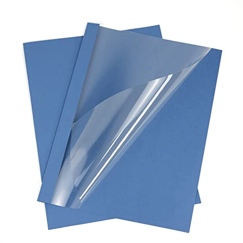 RAYSON Thermobindemappen, 100 Blatt, 12 mm, A4, Blau, Packung mit 25 Stück