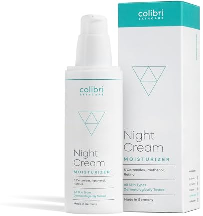 colibri skincare Night Cream 80ml - mit Retinol und Hyaluron Serum - straffende Anti Aging Nachtcreme für Frauen und Männer - pflegende Gesichtscreme gegen Falten - Made in Germany