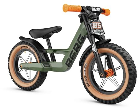 Berg Biky Trail Laufrad mit Handbremse ab 2 Jahre, Luftreifen, Magnesiumrahmen, 12 Zoll, Kinderfahrrad Jungen und Mädchen, Sattel höhenverstellbar